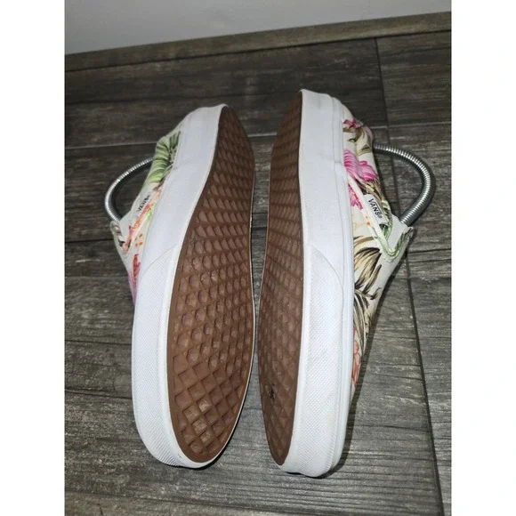 Vans Hawaiian Hibiscus Flower Slip-On Sneakers Women's Size 8 - Picture 8 of 9